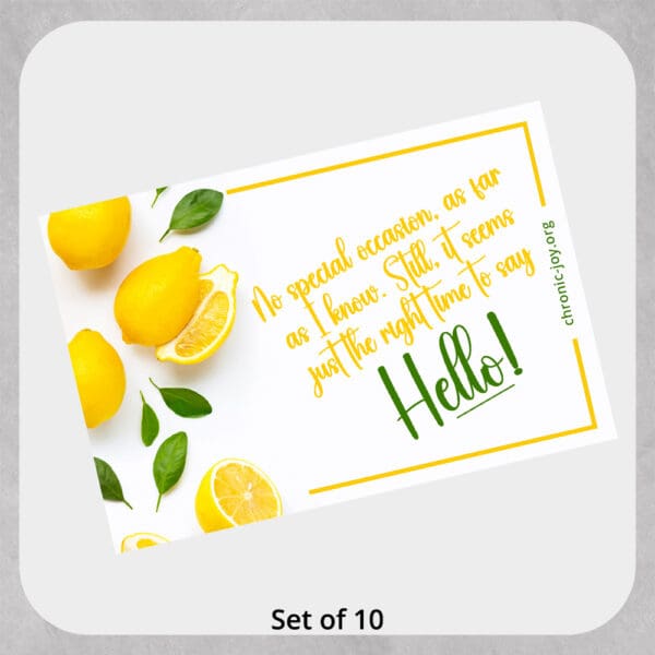 Lemony Hello Flat Cards